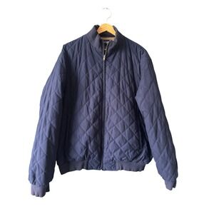 Polo Golf Ralph Lauren Jacket Men L Blue Quilted Bomber Casual Preppy Classic